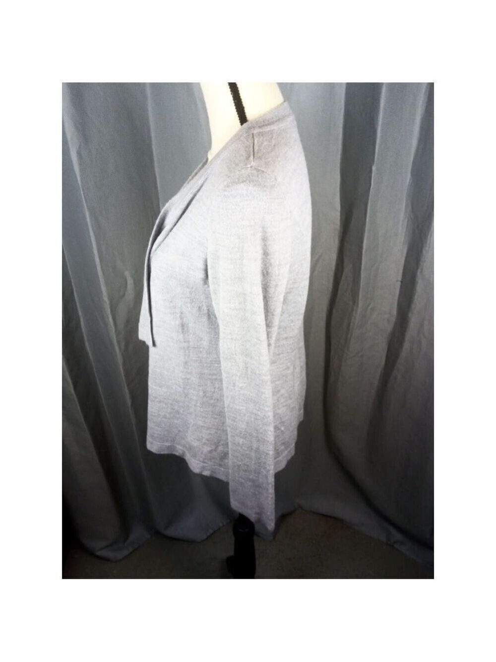 Notations Women's Gray Draped Cardigan Sweater Size Small - Picture 2 of 4